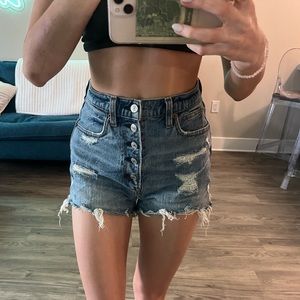 Abercrombie ripped Jean shorts
